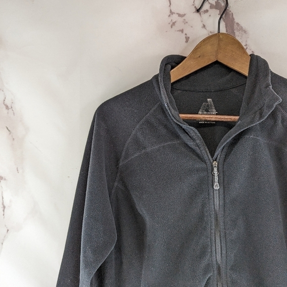 Eddie Bauer Jacket Womens Medium Black Fleece Full Zip First Ascent Pockets - Picture 2 of 11